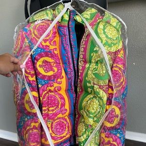 Versace barocco fluo puffer jacket medium